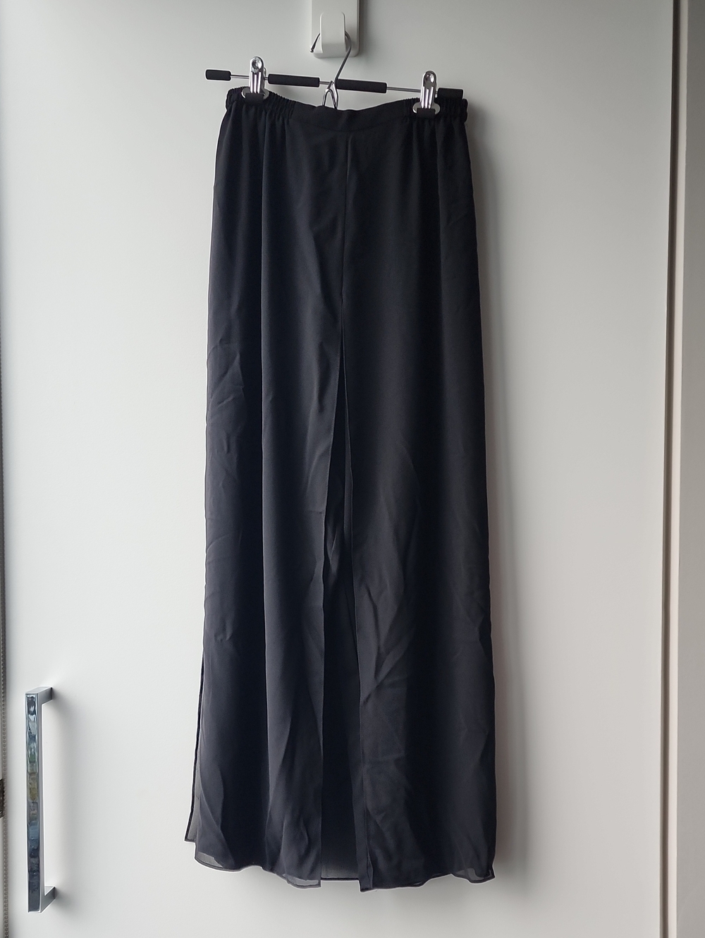 Vintage Eveningweare Sheer Panel Wide Leg Elastic Waist Pants